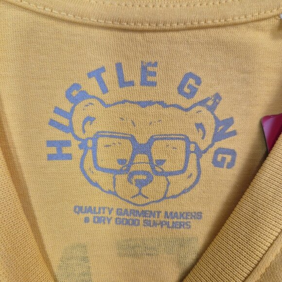 Hustle Gang Men's Size 2XL Good Vibes Short Sleeve Yellow Surf Club (40) - Picture 4 of 8